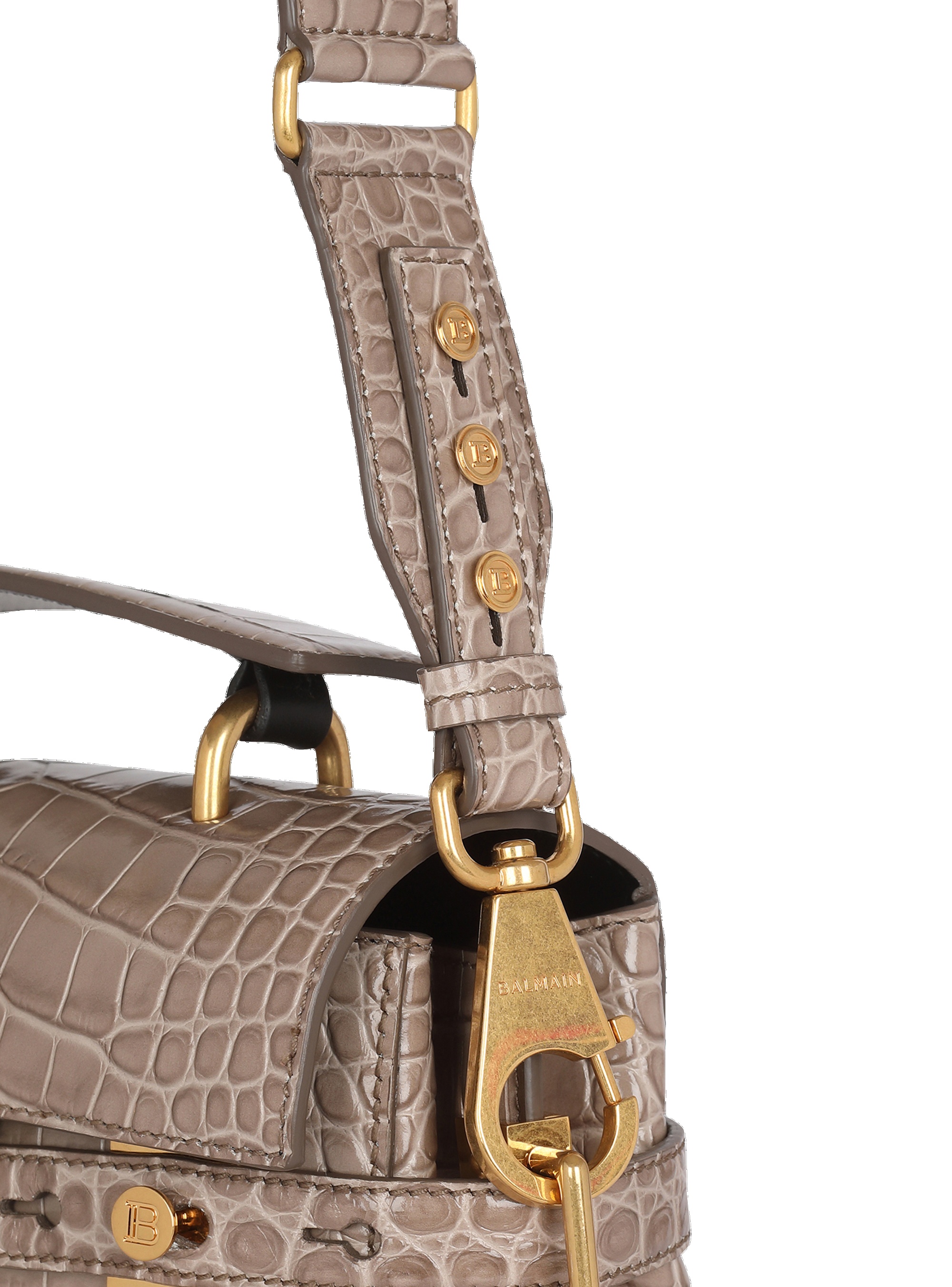 Crocodile-embossed leather B-Buzz 23 bag - 8