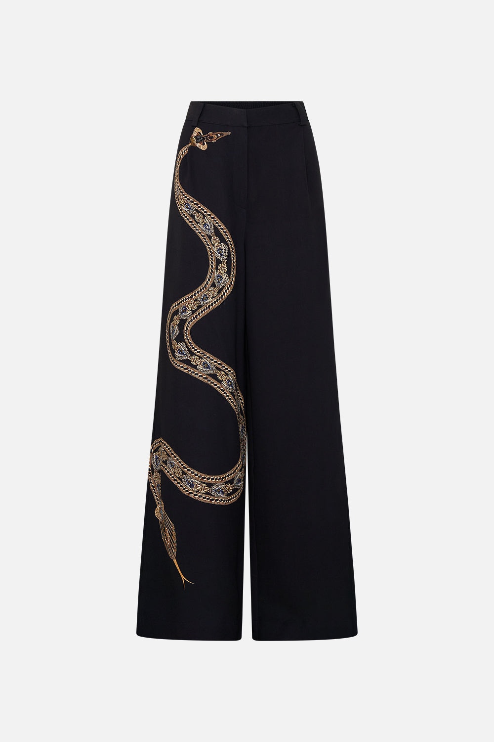 WIDE LEG WAISTED PANT - 1