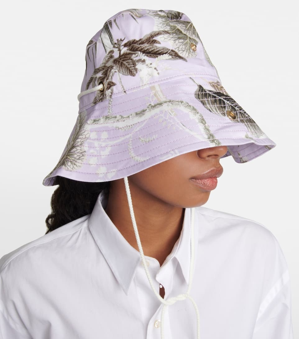 Floral canvas bucket hat - 2