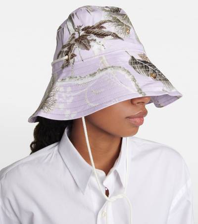 Erdem Floral canvas bucket hat outlook