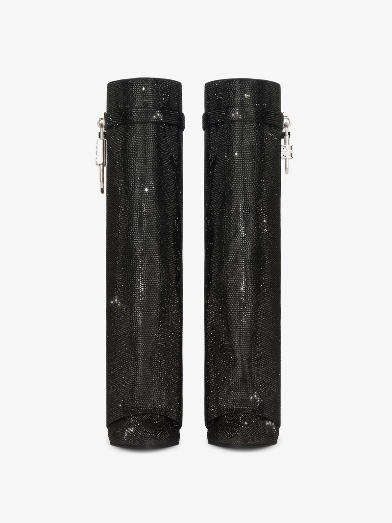 Givenchy SHARK LOCK BOOTS IN SATIN WITH STRASS outlook
