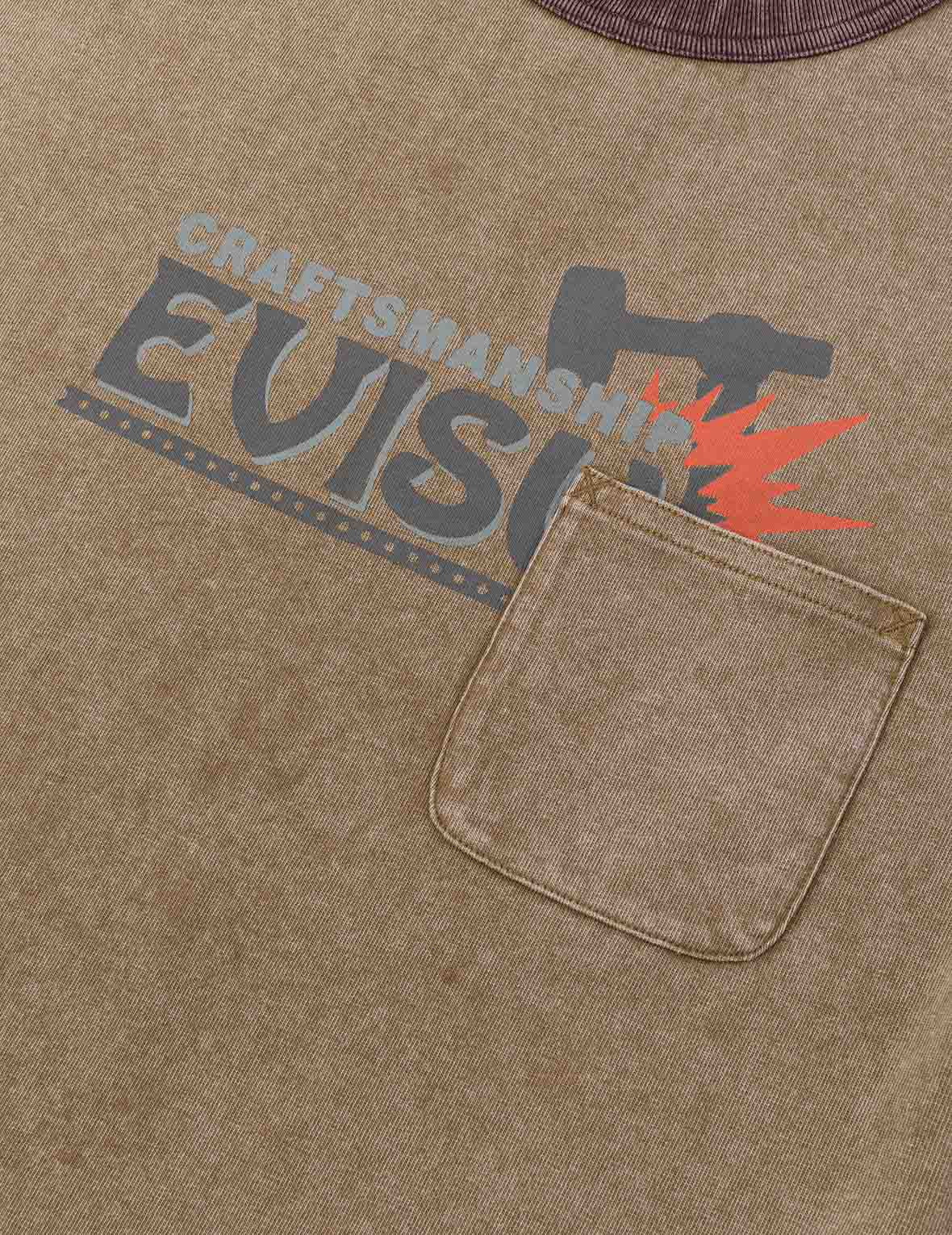 EVISU Workwear Print Relax Fit Ringer T-shirt - 7