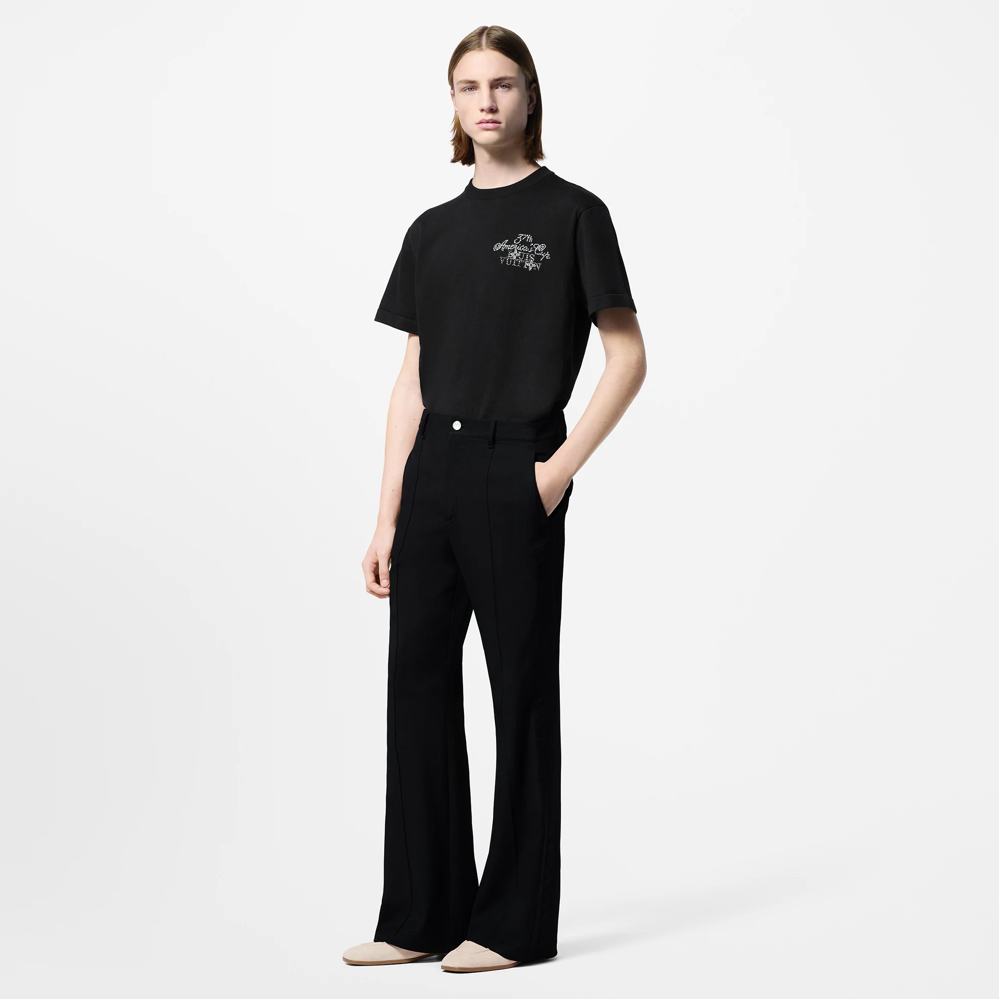 Embellished Short-Sleeved Cotton Crewneck - 4