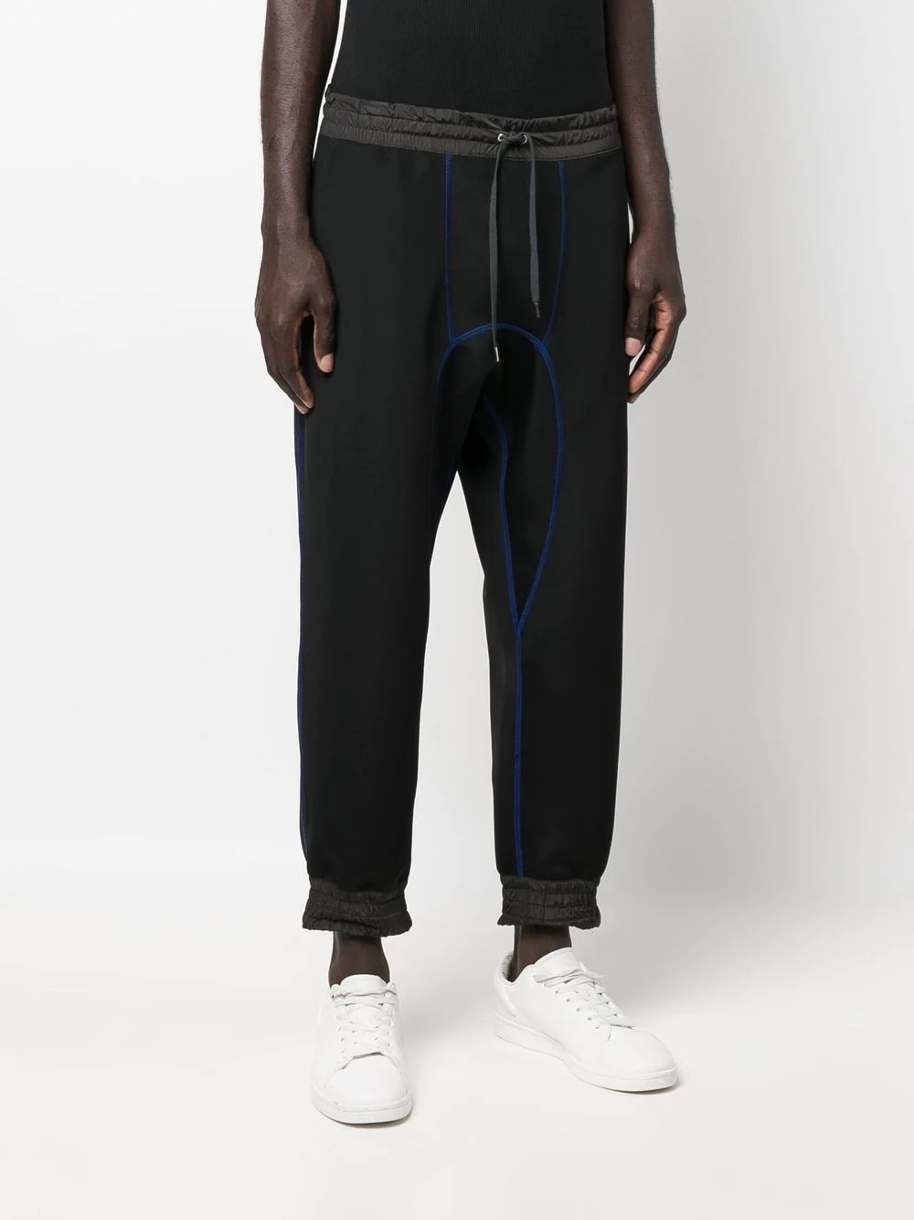 stripe-detail tapered track pants - 3