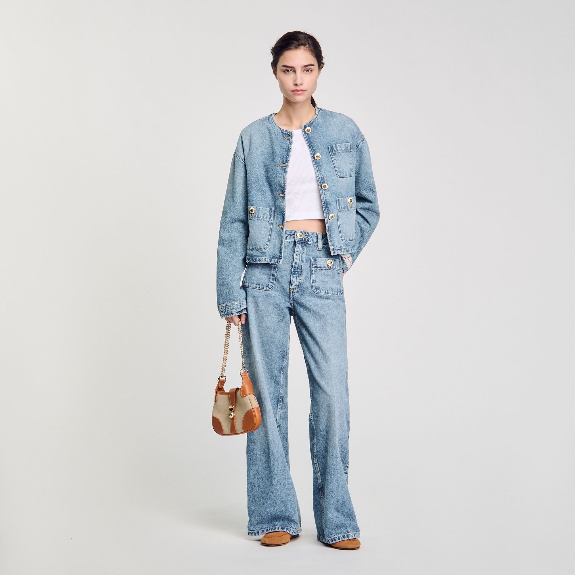 JANET CANVAS AND LEATHER BAG - 2