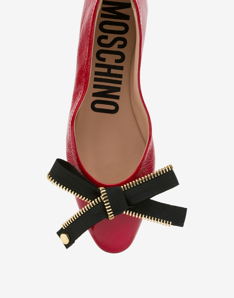 BOW ZIP NAPLAK BALLET FLATS 4