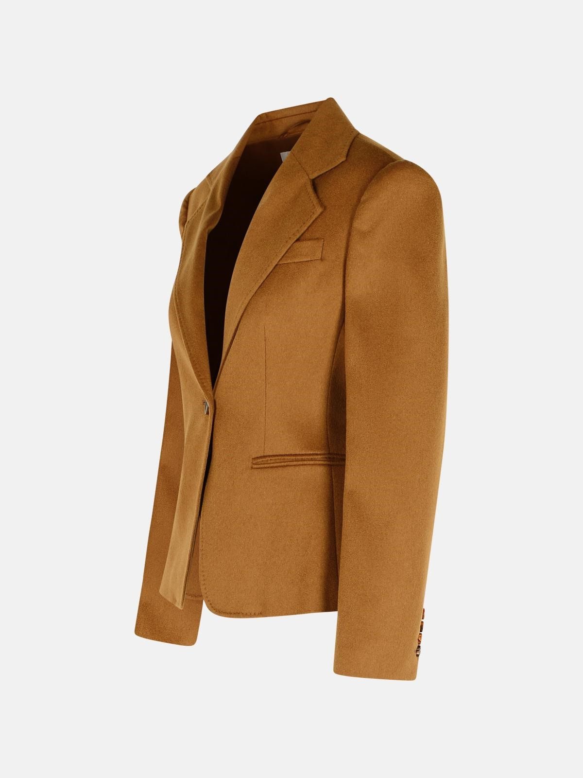 'GLENN' SHORT JACKET IN CAMEL LEATHER DRAP - 2