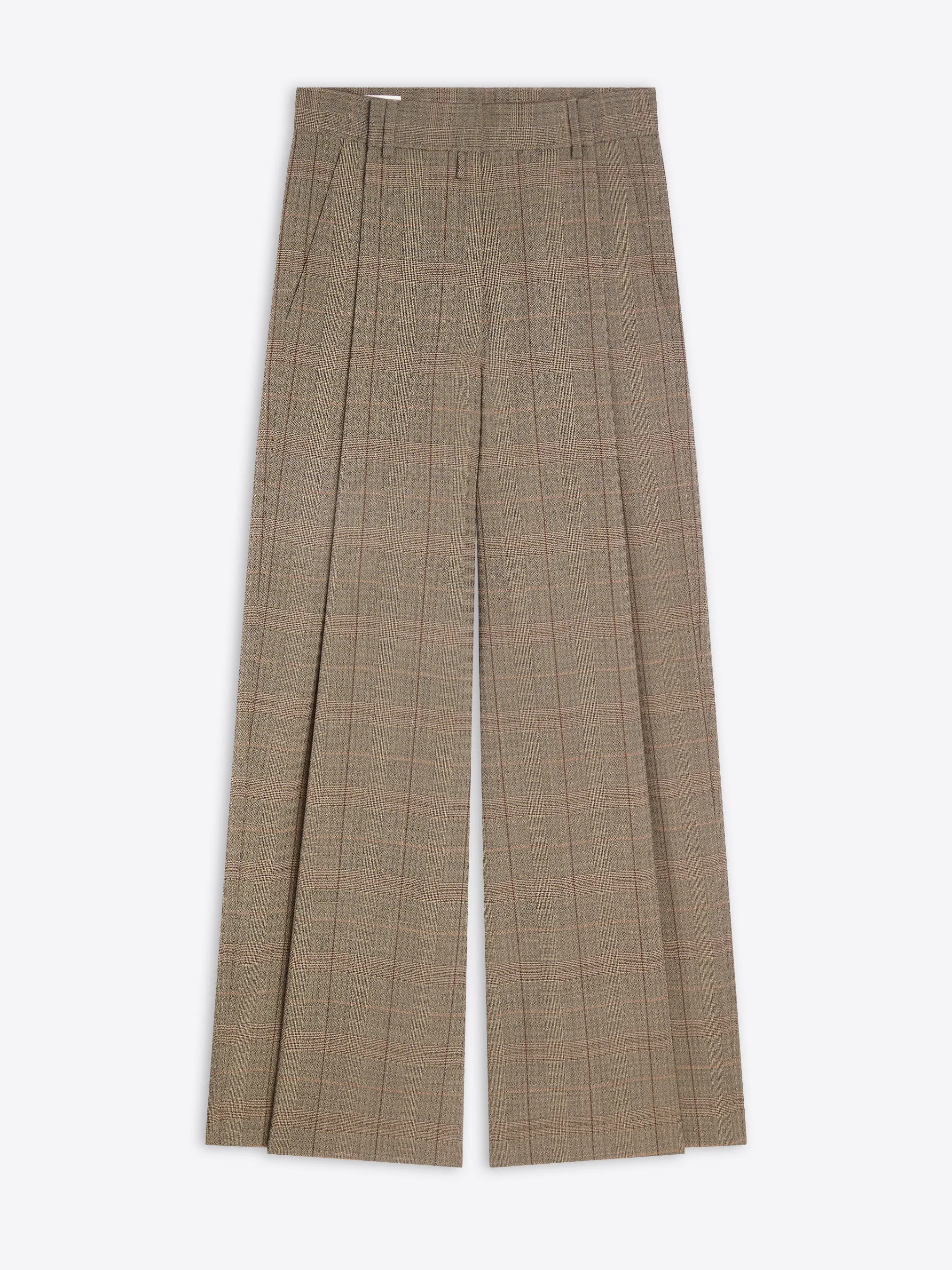WIDE PLEATED WOOL PANTS - 1