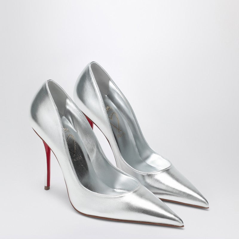 Christian Louboutin Miss Z Pumps In Silver Laminated Nappa Leather Women - 2