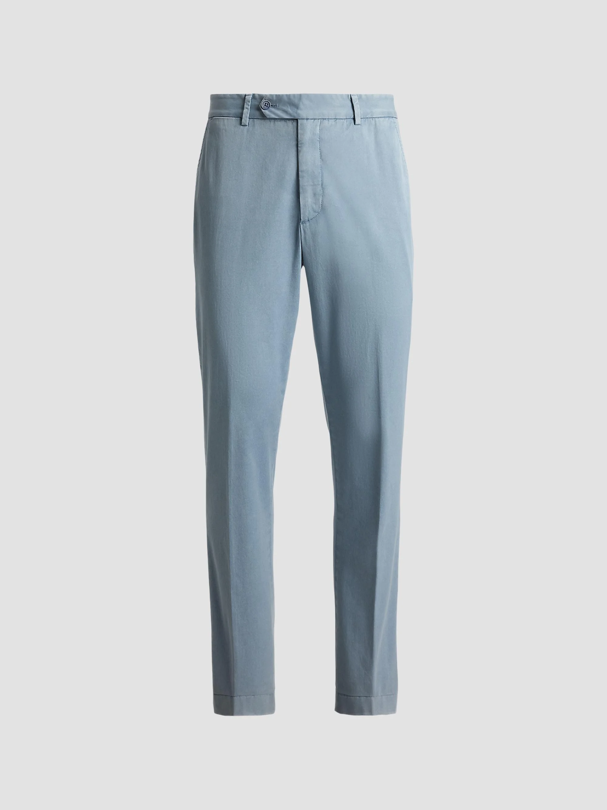 Men's Hand-Tailored Garment-Dyed Chino Trousers - Winward Blue - 1