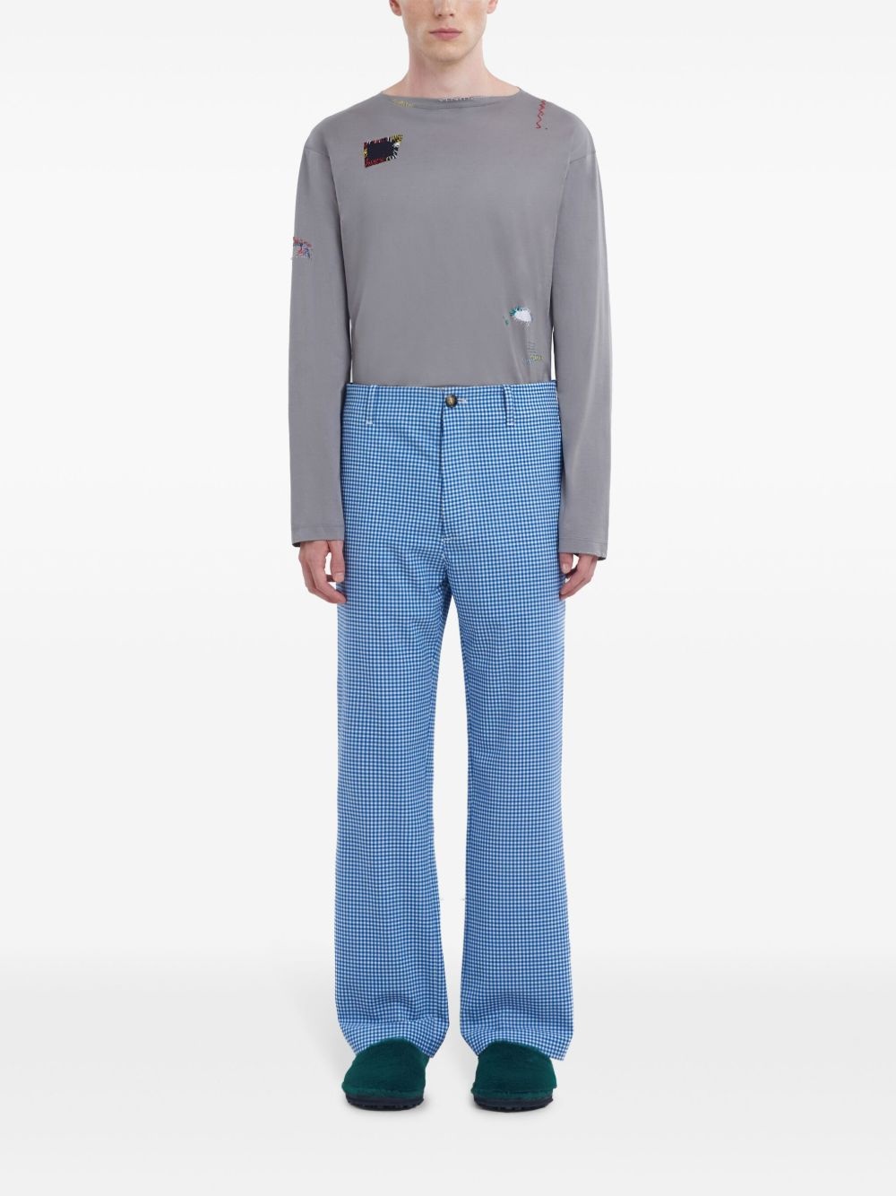 check pattern trousers - 3