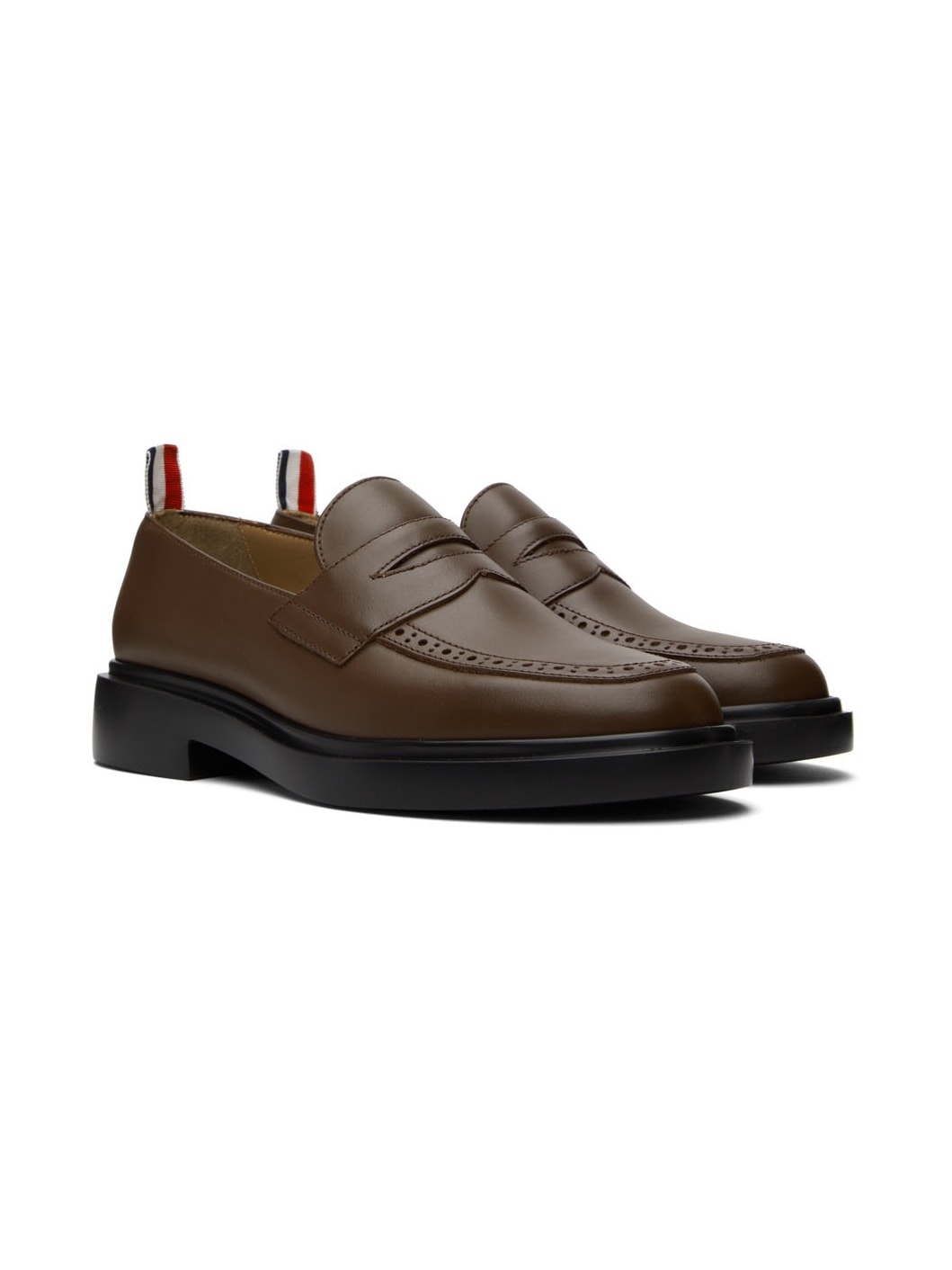 Brown Penny Loafers - 4