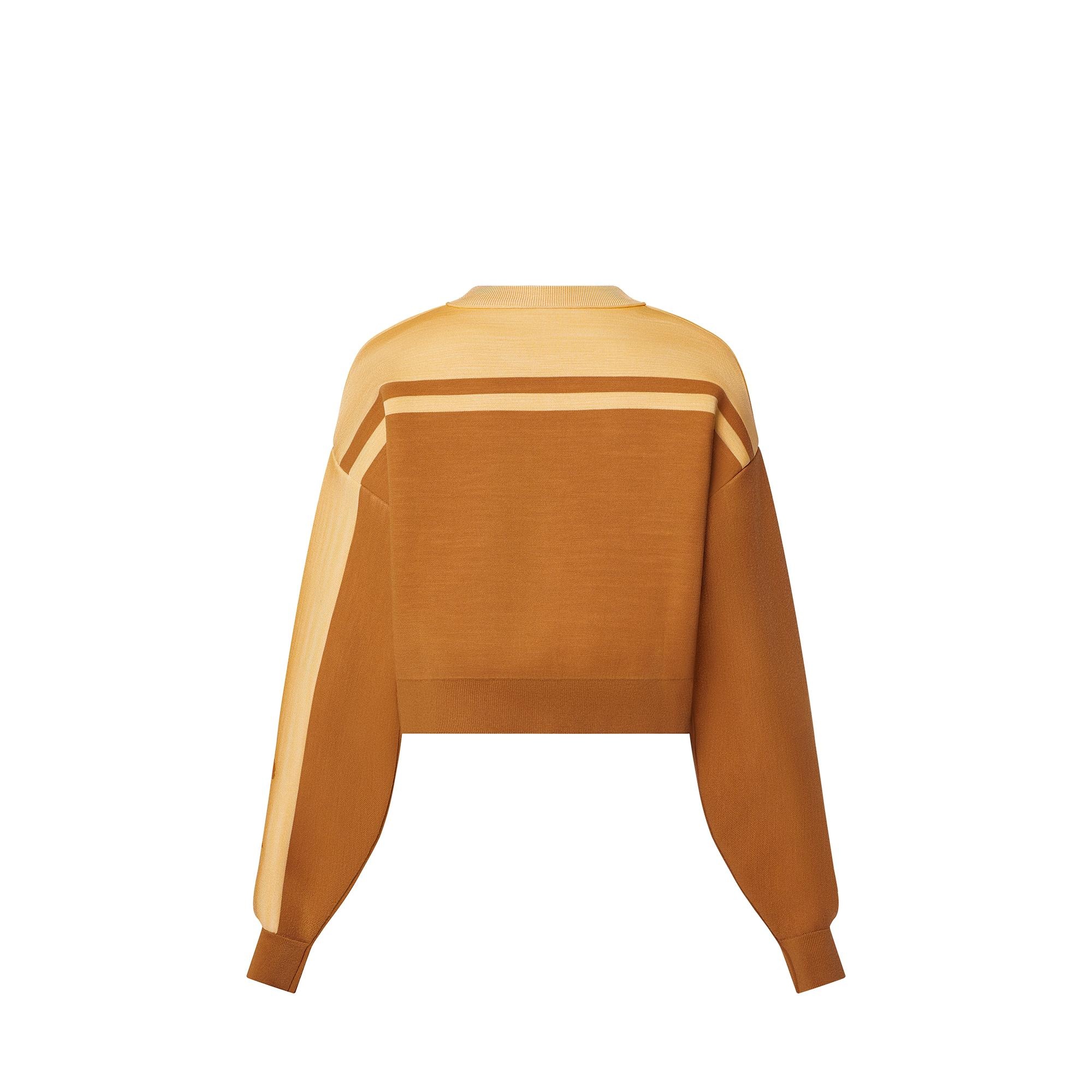 Block Knit Cropped Sweater - 3