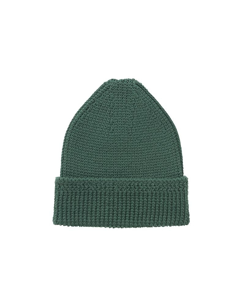 visvim KNIT BEANIE (COTTON) GREEN outlook
