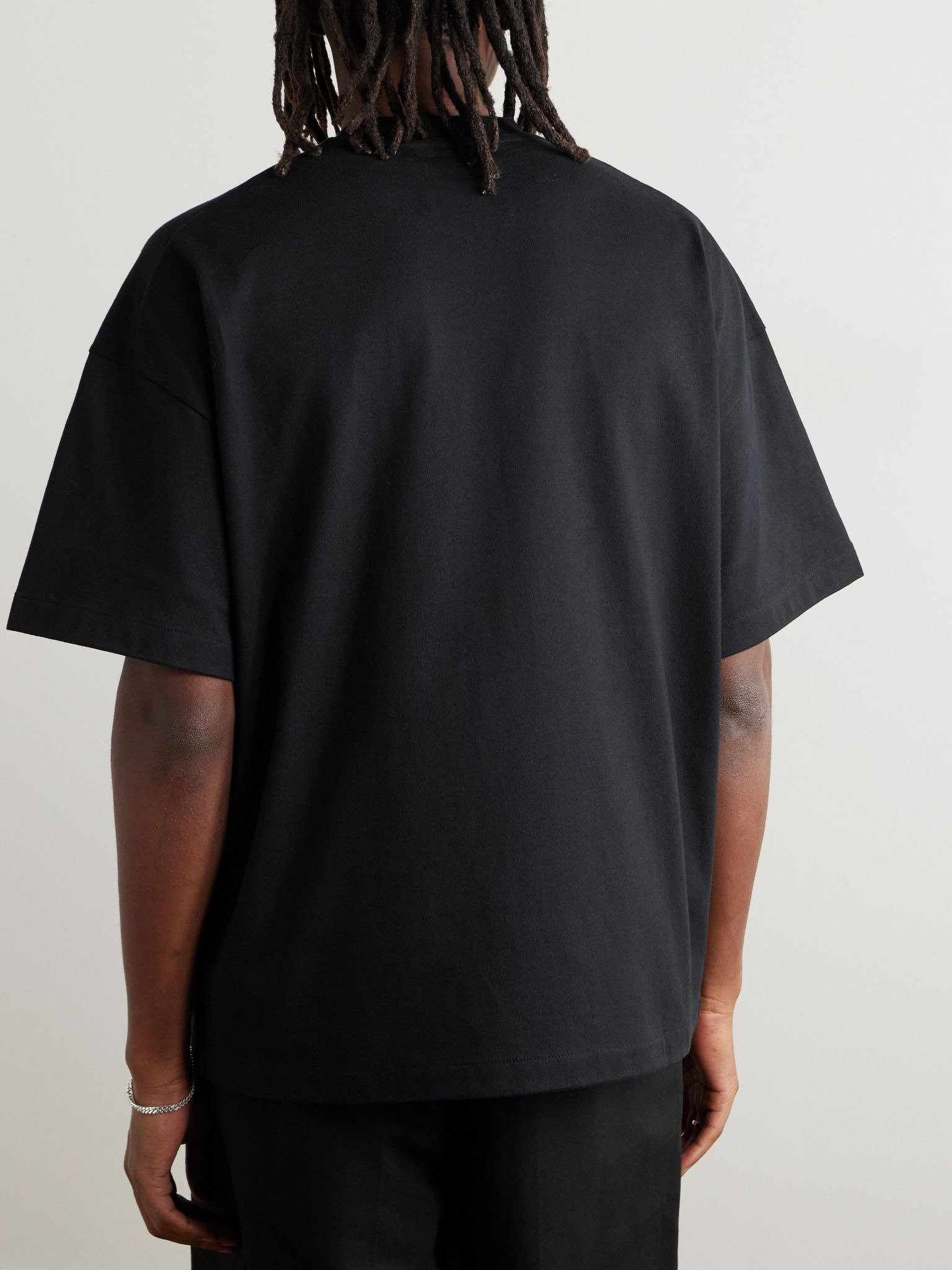 Logo-Print Cotton-Jersey T-Shirt Black - 3
