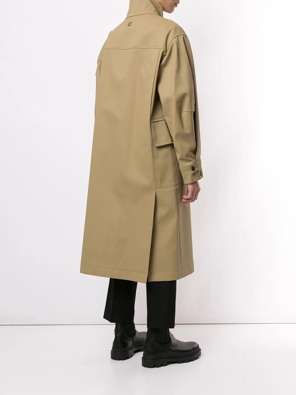 hi-neck trench coat - 4