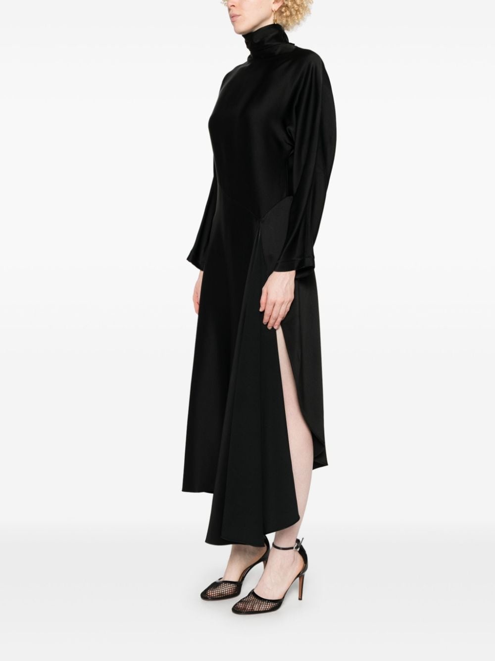 asymmetric fluid midi dress - 3