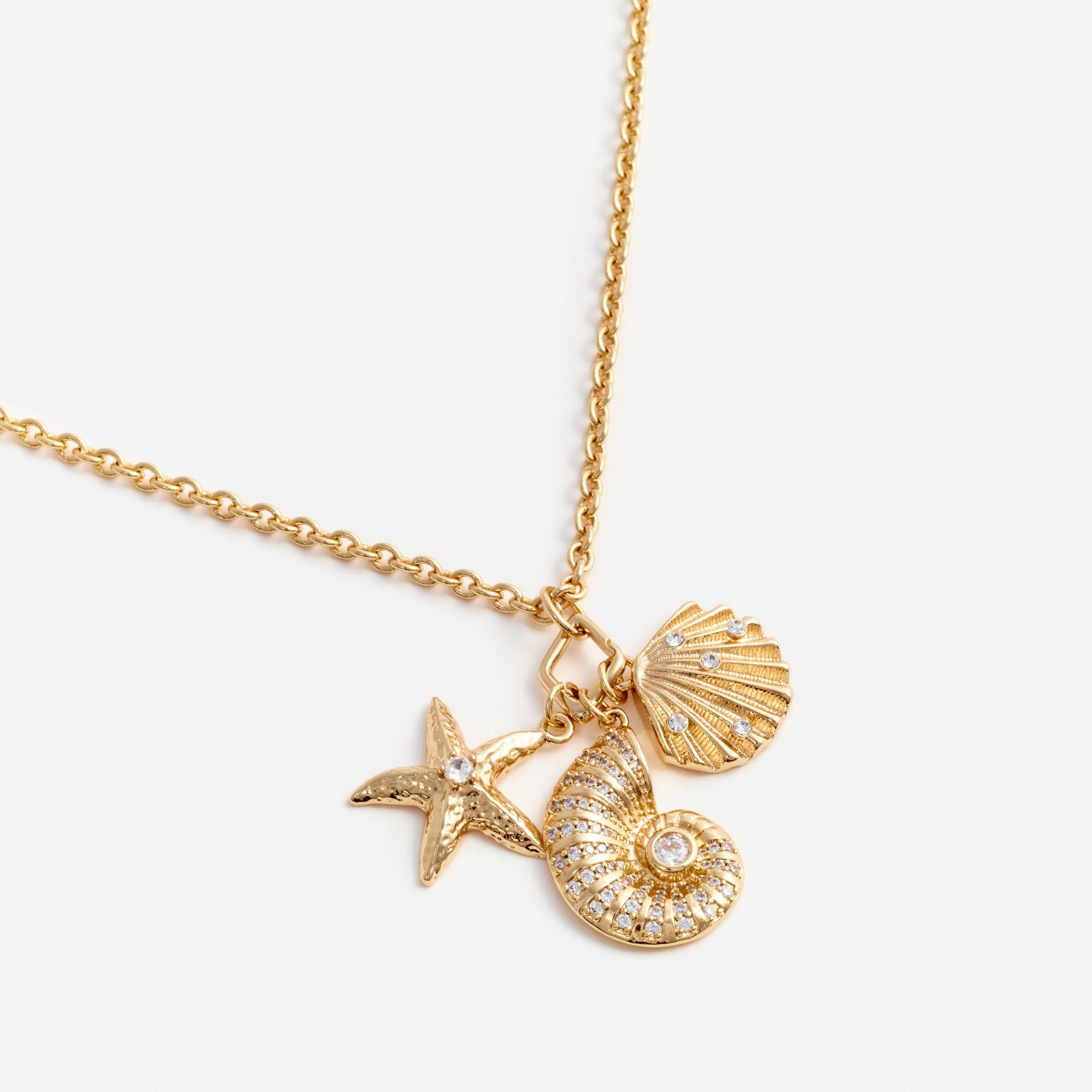Gold Multi Charm Necklace - 2