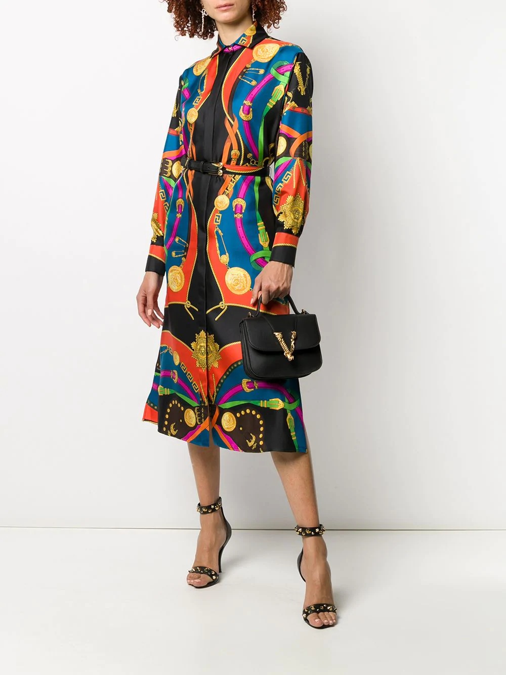 Barocco Rodeao print midi shirt dress - 2