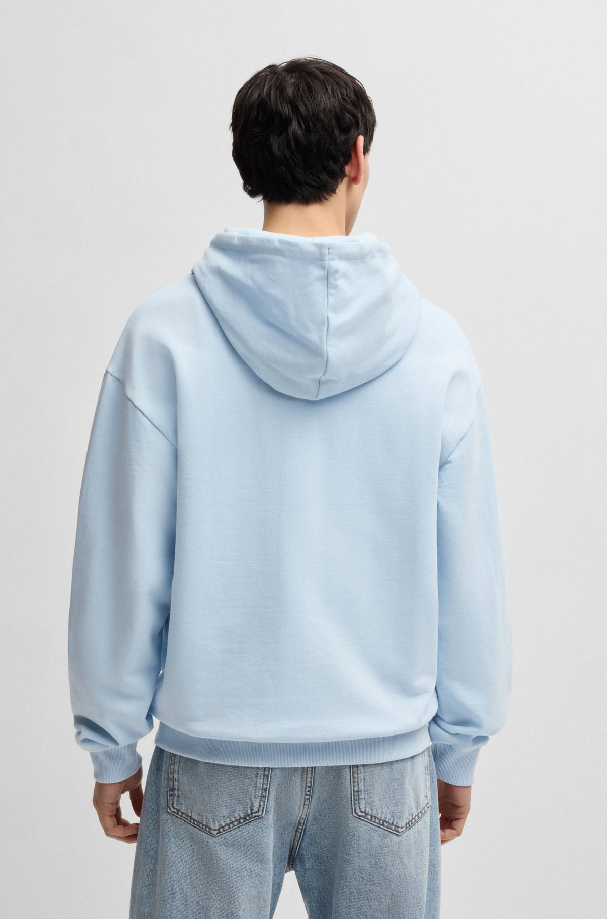 ZIP-UP HOODIE IN FRENCH TERRY COTTON WITH LOGO - 5