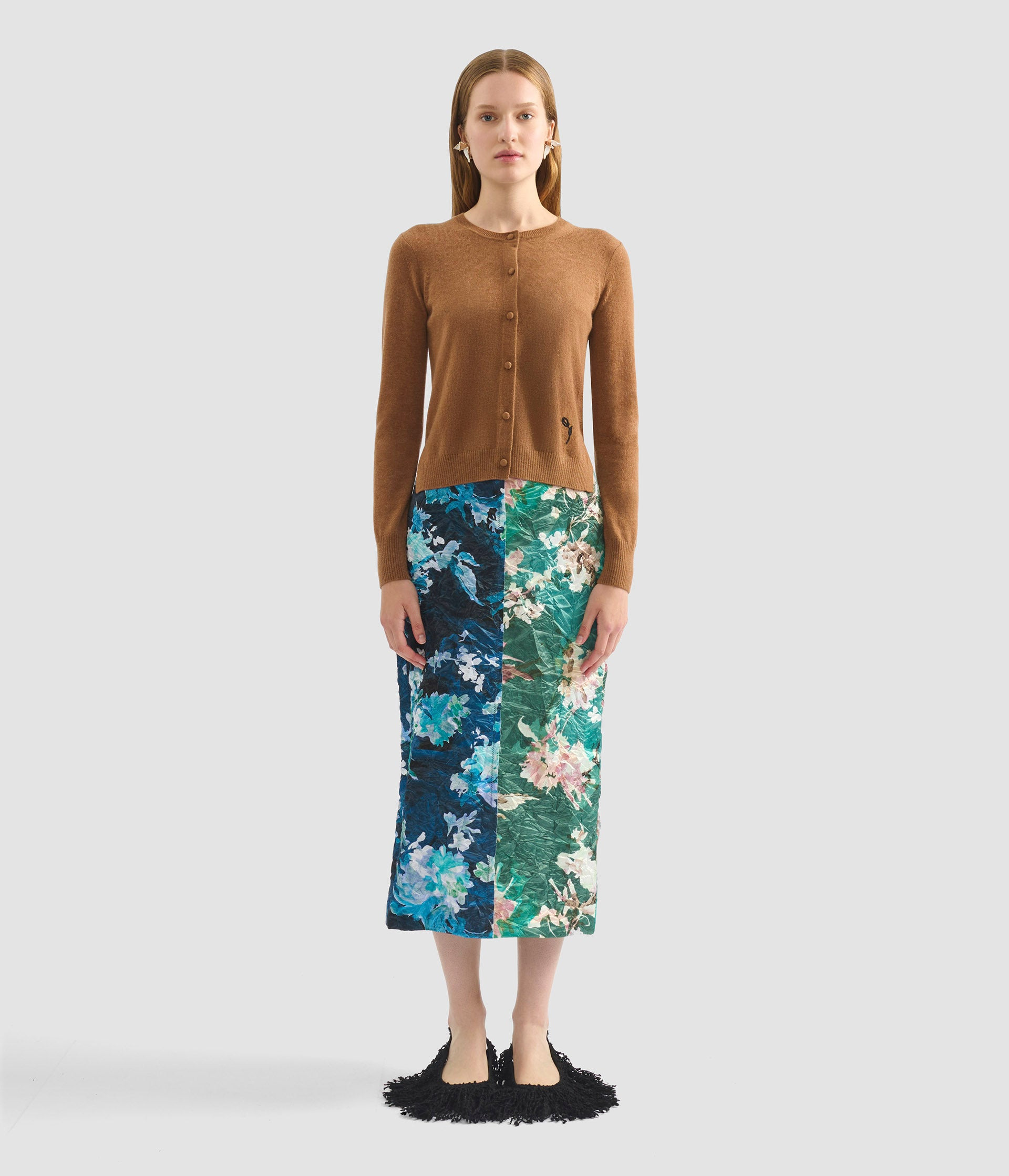 CASHMERE CREW NECK CARDIGAN - 4