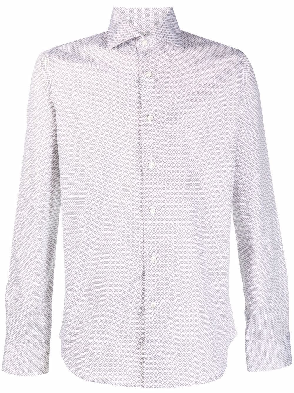 spot-patterned long-sleeve shirt - 1