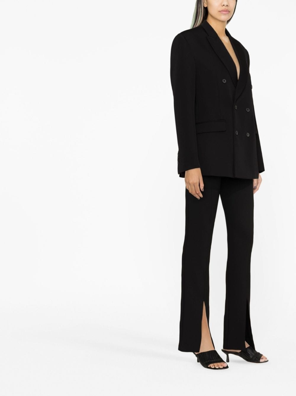 double-breasted wool blazer - 3
