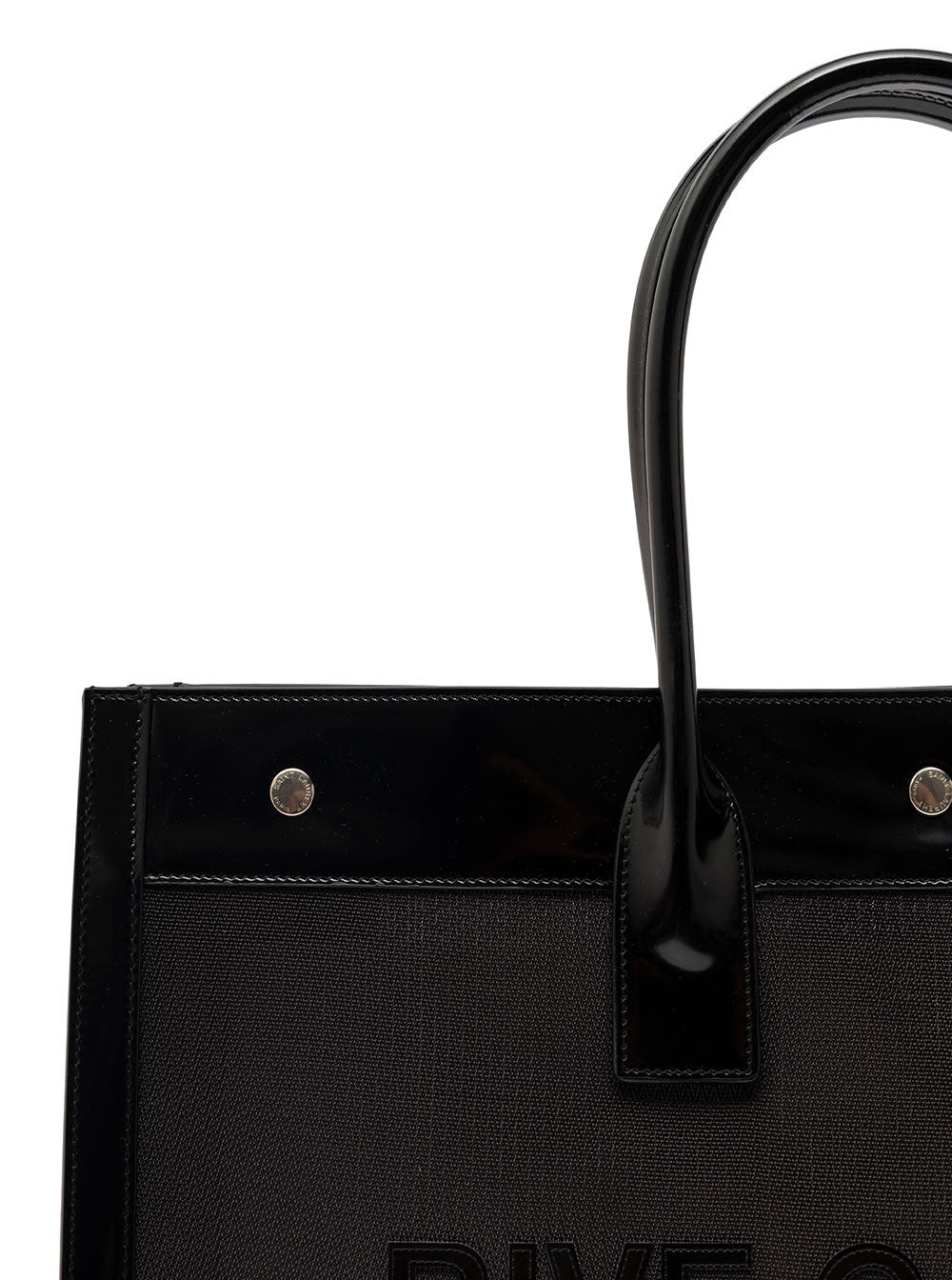 Saint Laurent Women Black Tote Bag With Tonal Rive Gauche Logo In Raphia Woman - 3