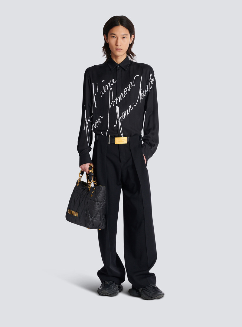 Balmain Loose shirt with "Love Letter" embroidery outlook