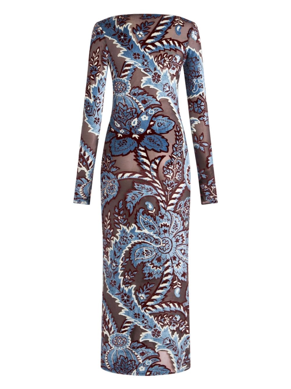 jacquard velvet dress - 6