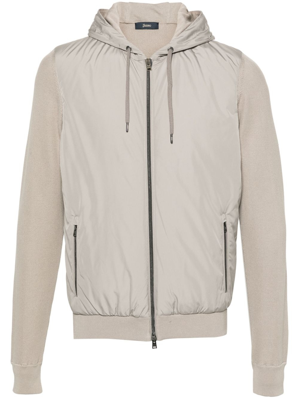 Herno cotton piqué hooded jacket - 1