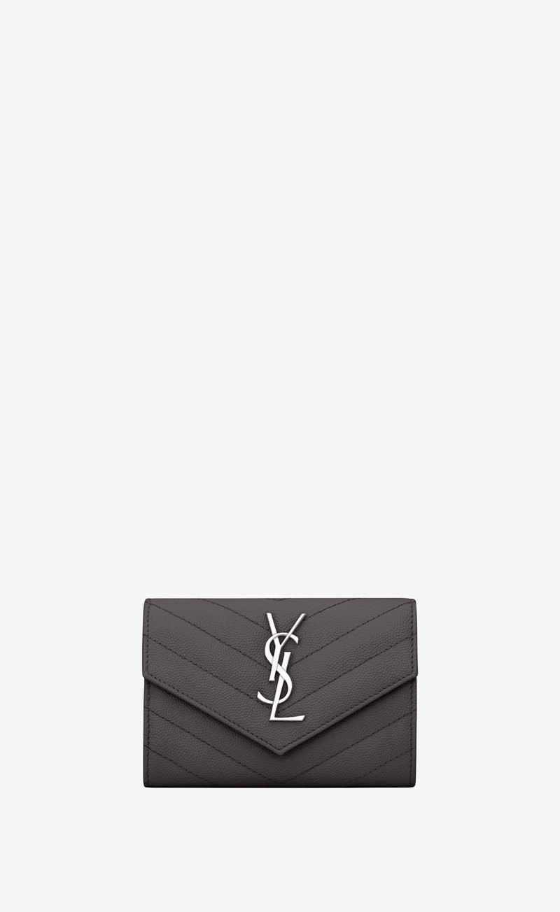 monogram small envelope wallet in grain de poudre embossed leather 1