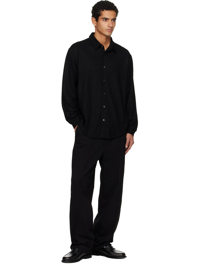 LADY WHITE CO. Black Jersey Band Trousers outlook