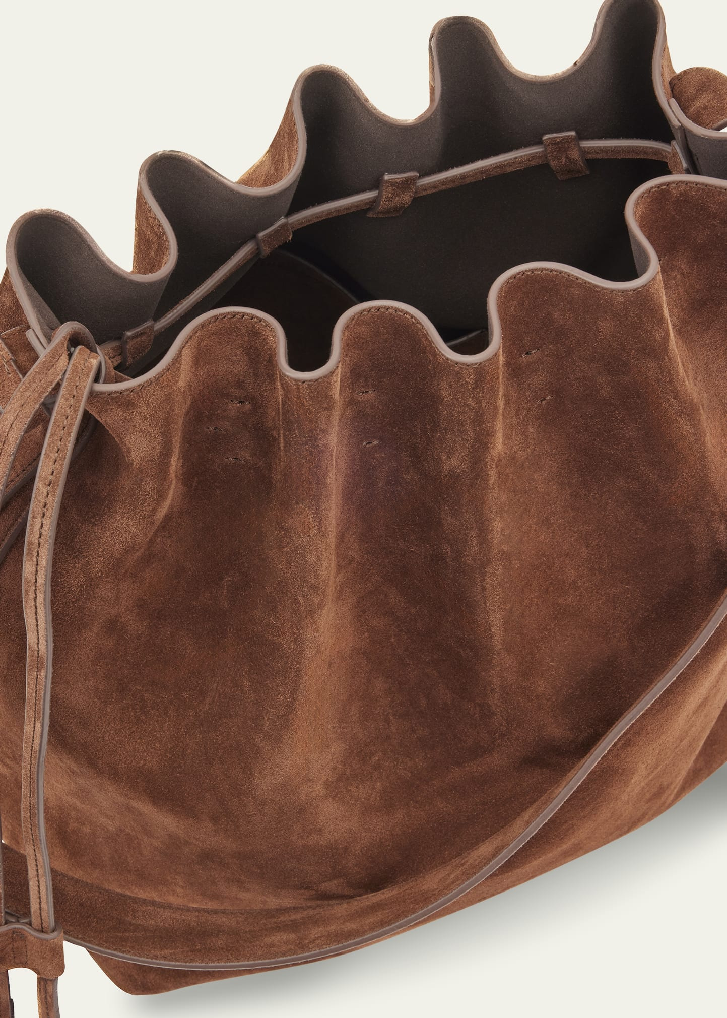 Marin Calfskin Suede Large Bucket Bag - 4