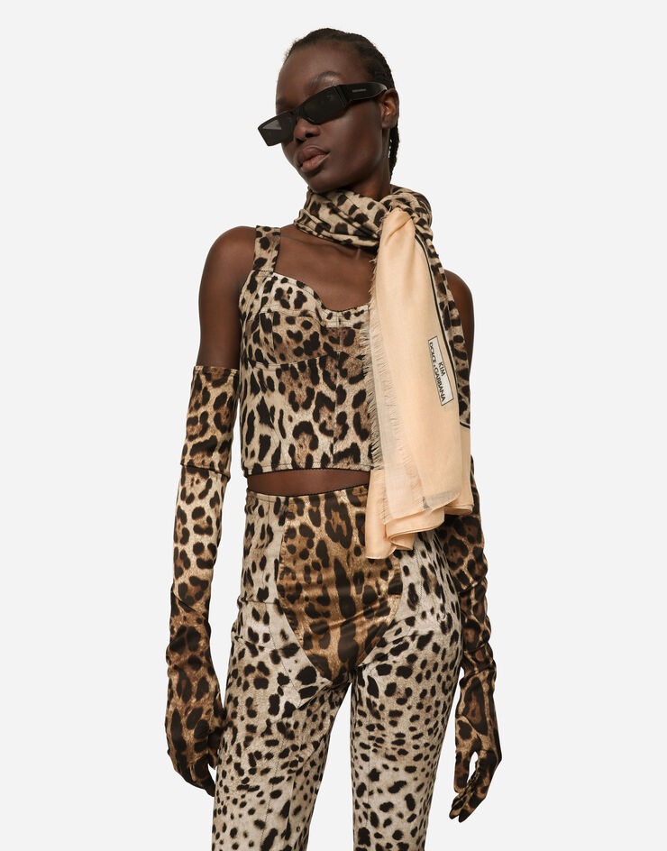 Leopard-print cashmere and modal scarf (135 x 200) - 2