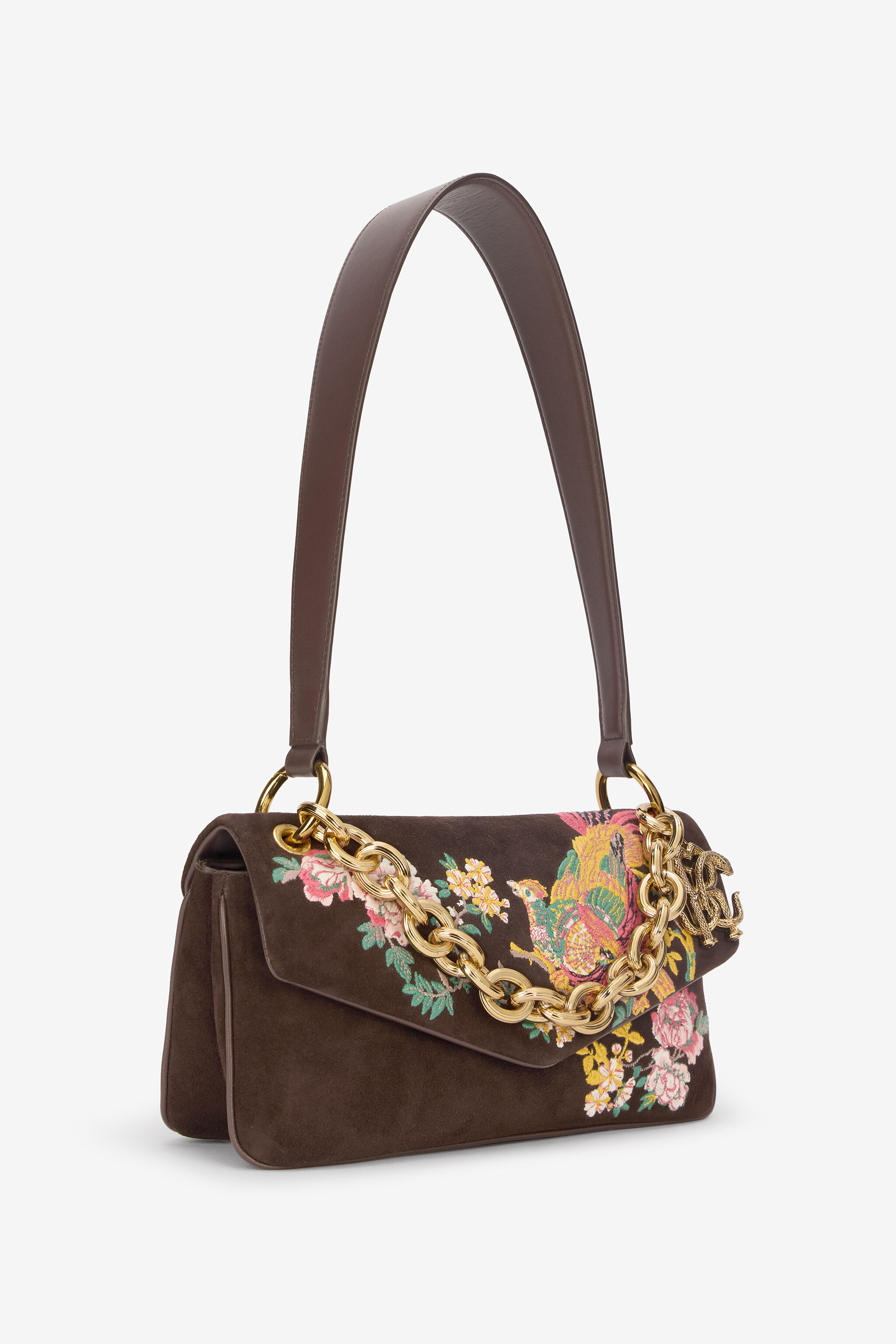 Suede Bag With Naturalistic Pattern - 5