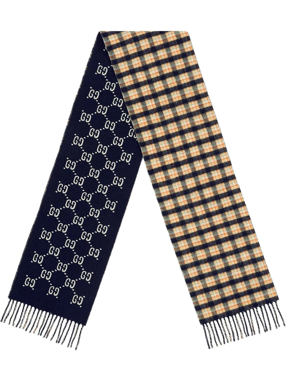 check print logo scarf - 1