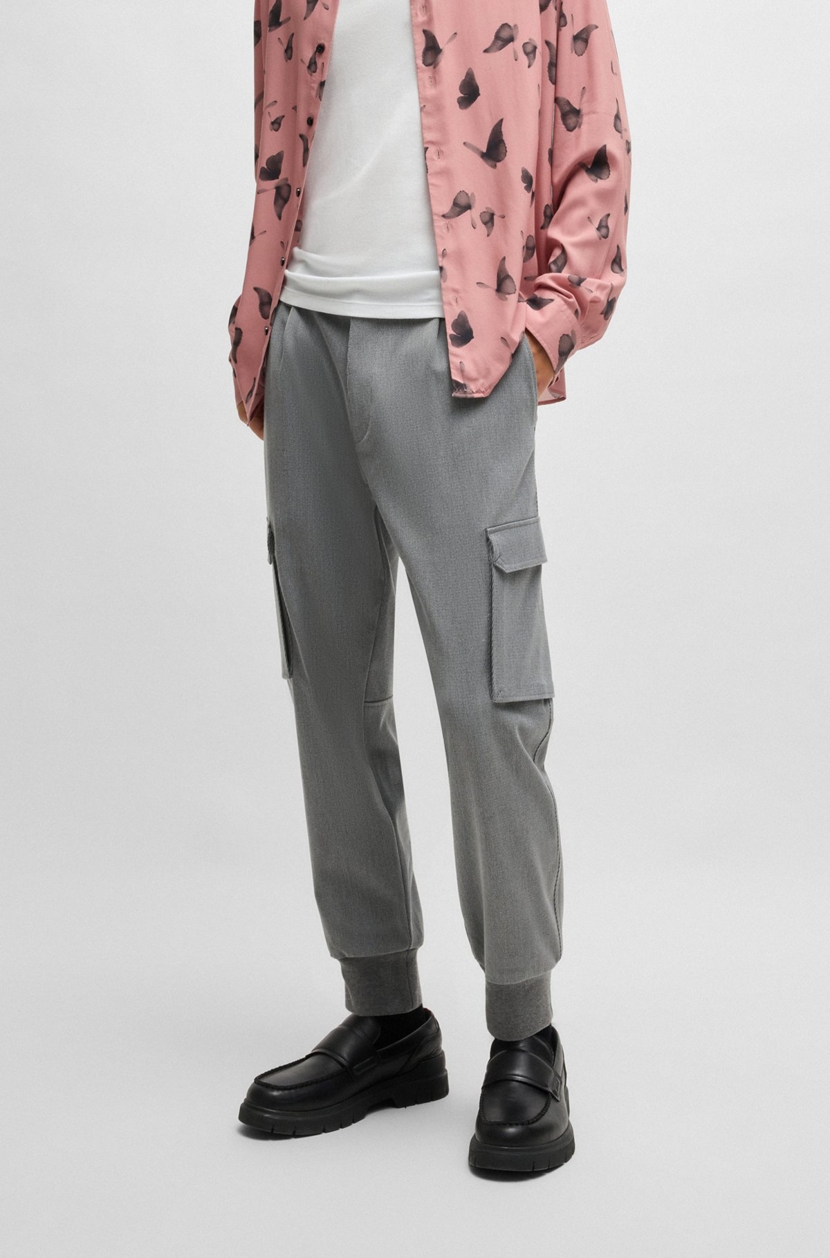 SLIM-FIT TROUSERS IN STRETCH GABARDINE - 2
