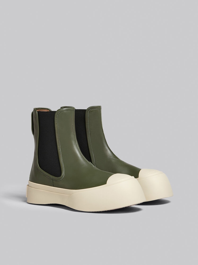GREEN LEATHER PABLO CHELSEA BOOT - 2