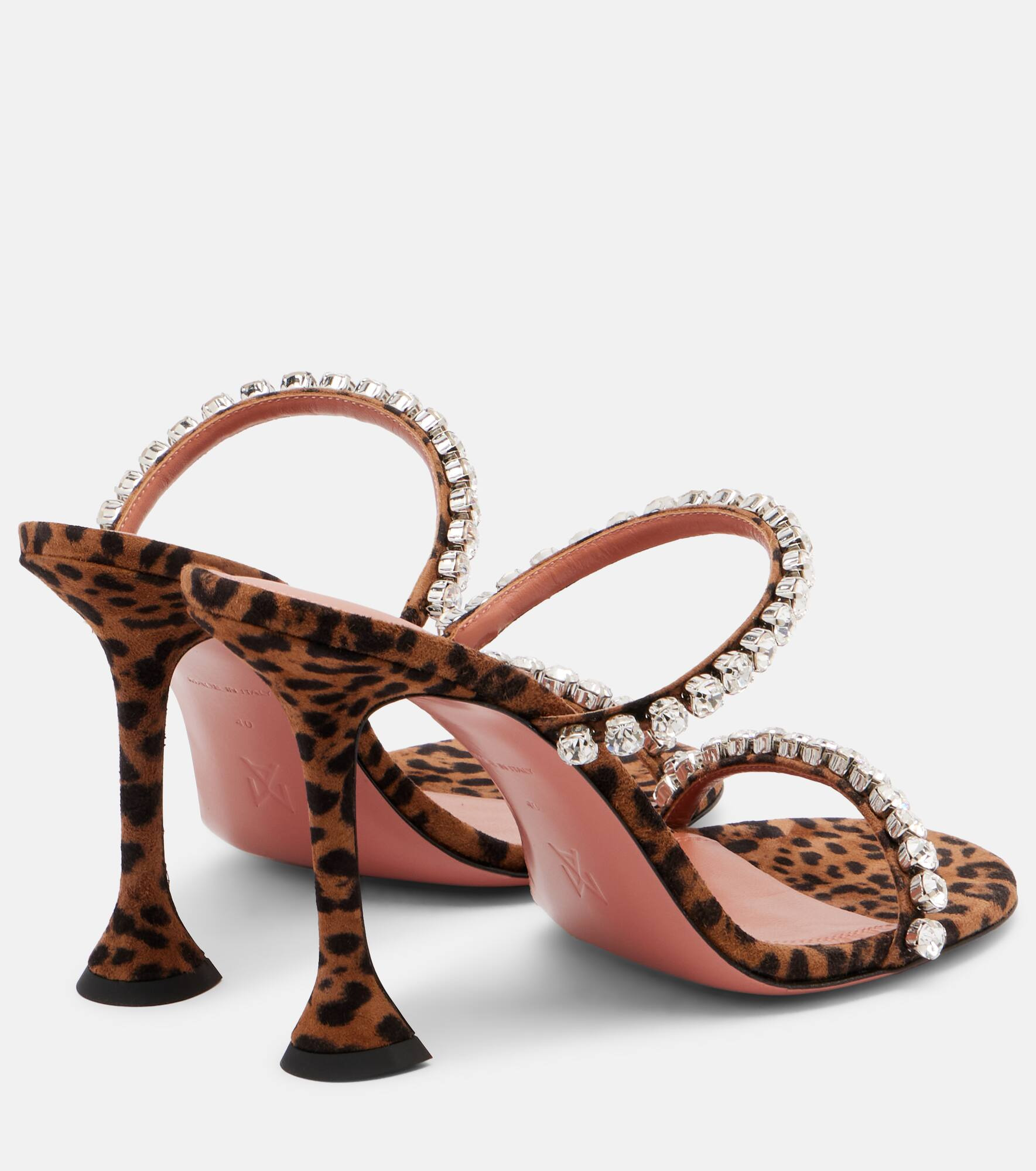 Gigi 95 leopard-print suede mules - 2