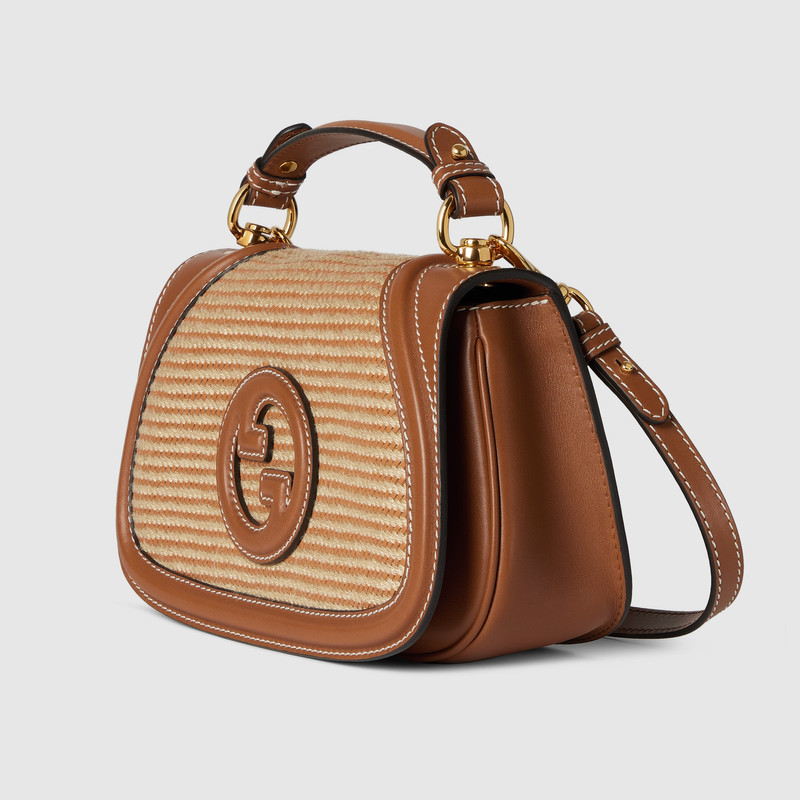 GUCCI Gucci Blondie woven medium top handle bag outlook