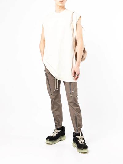 Rick Owens zip detail tapered trousers outlook