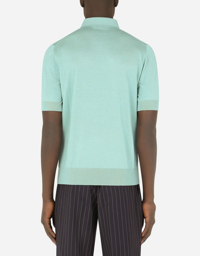 Dolce & Gabbana Short-sleeved cashmere and silk polo-shirt outlook