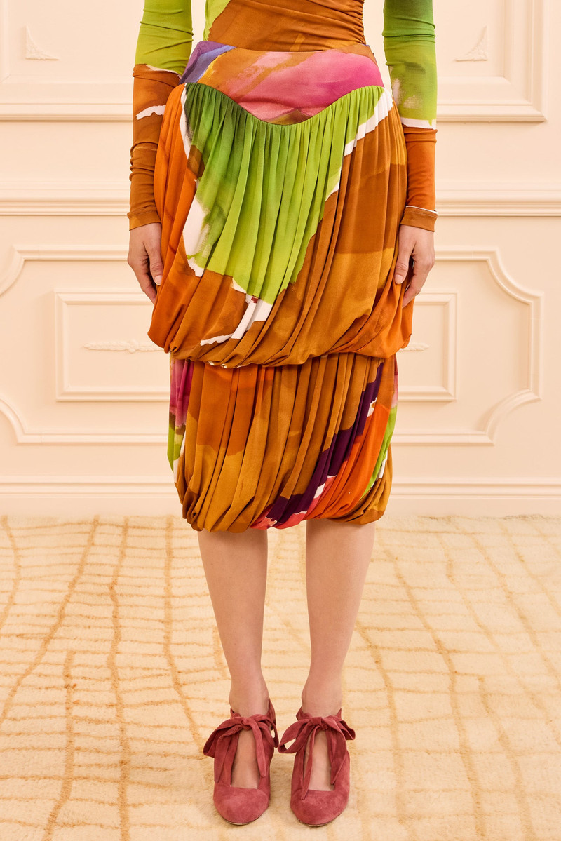 ULLA JOHNSON Reis Jersey Bubble Skirt outlook