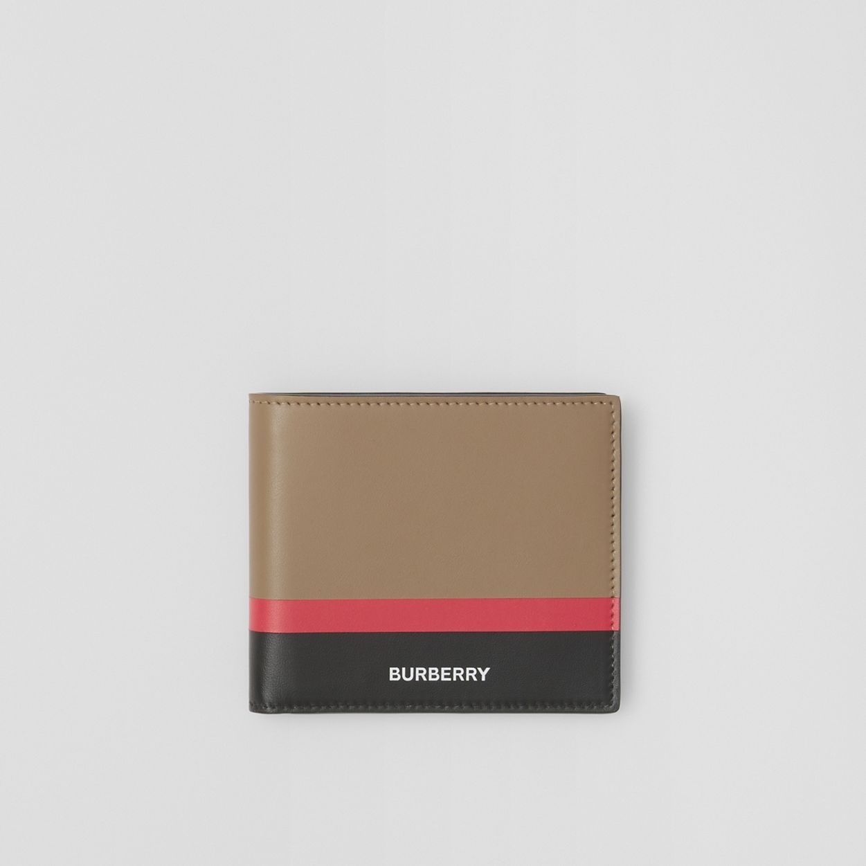 Stripe Intarsia Leather International Bifold Wallet - 1