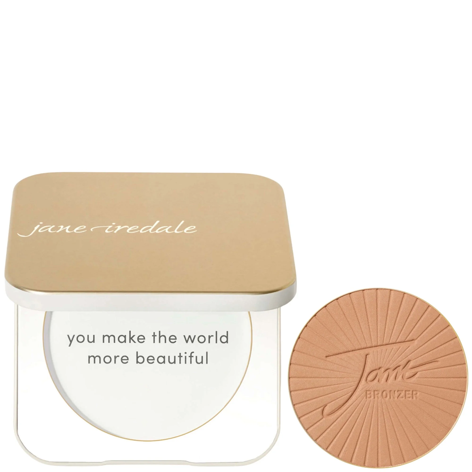 jane iredale Gold Refillable Compact and PureBronze Matte Bronzer Refill - Light - 1
