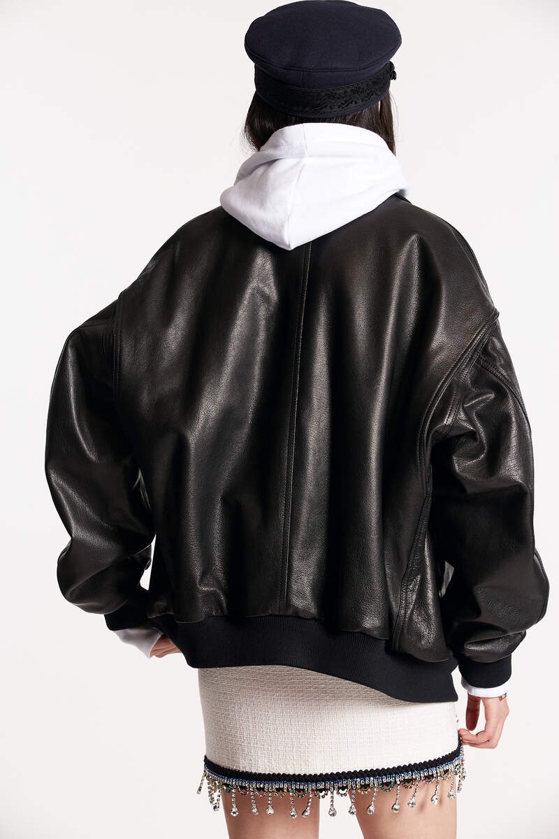 CLASSIC LEATHER BOMBER JACKET - 2