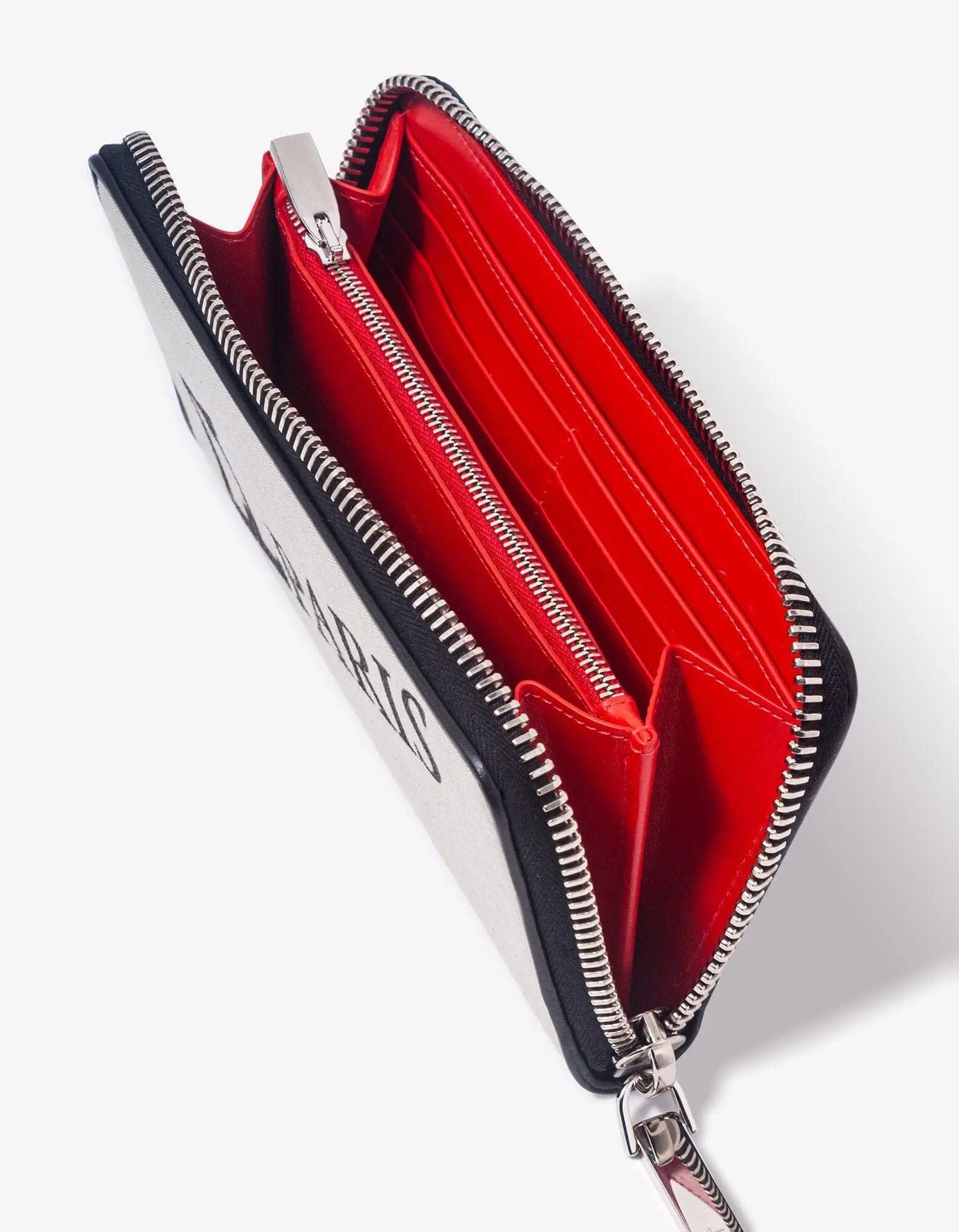 Christian Louboutin Panettone Gabardine CL Paris Grey Wallet - 6