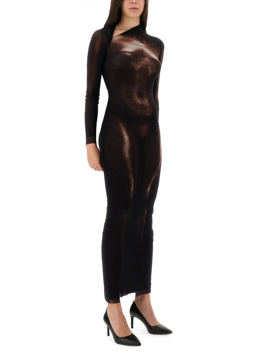 TULLE DRESS WITH BODY DUST PRINT - 2