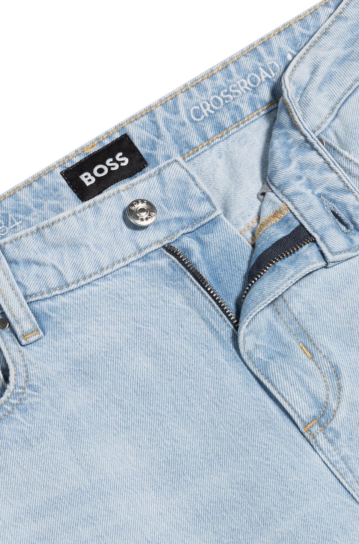 WIDE-LEG JEANS IN BLUE RIGID DENIM - 6